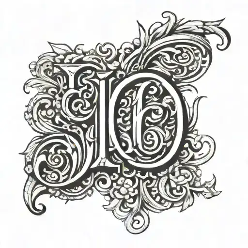 letter  G J X J V JM tattoo design idea