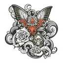 Graffiti artist painting tattoo design idea