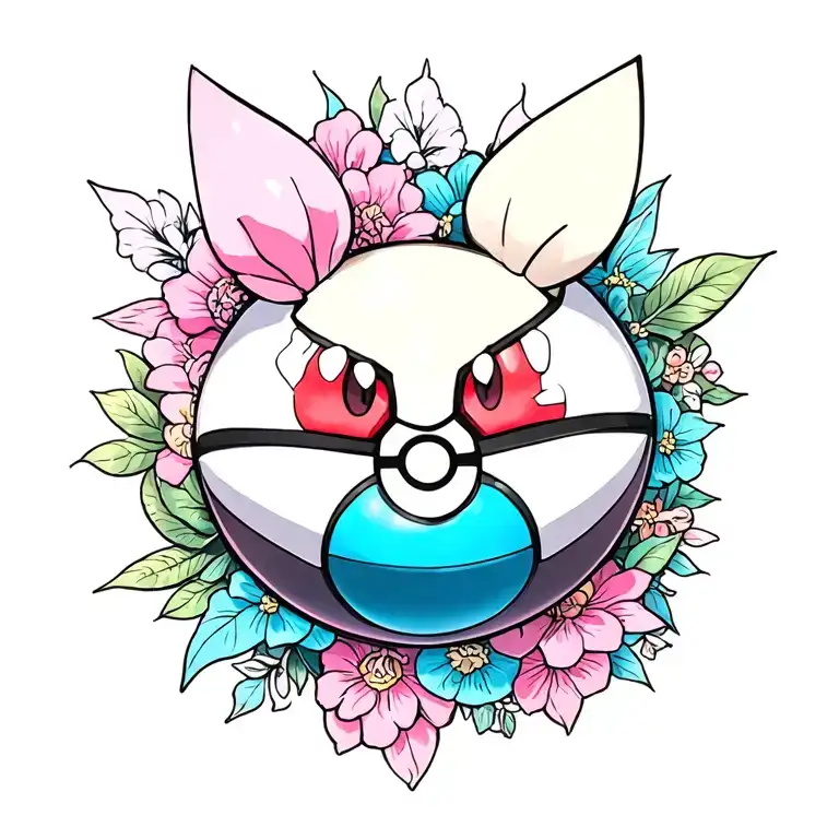 Pokemon masterball tattoo design idea