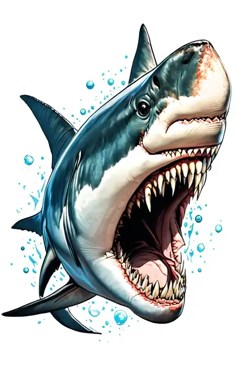 hammer head shark tattoo design idea