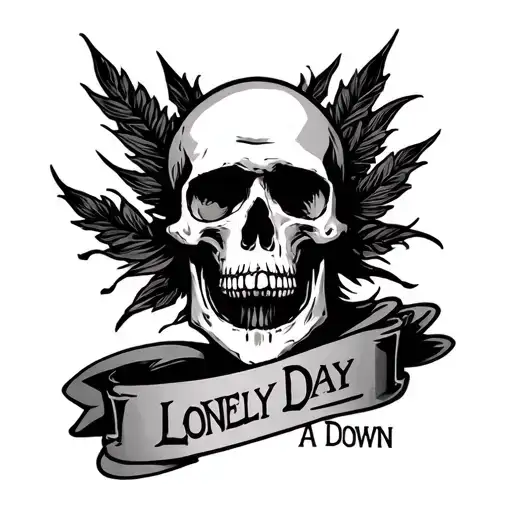 American traditional tattoo with lonely day by System of a Down theme  tattoo design idea