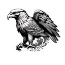 Eagle of Mexico Calavera tattoo design idea