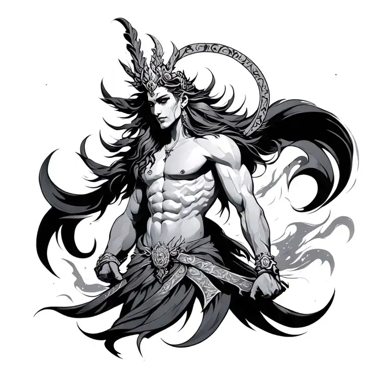 Karna tattoo design idea