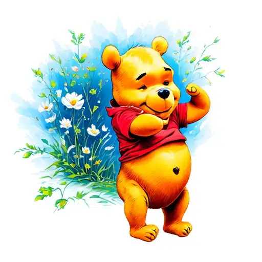 winnie the pooh tattoo design idea
