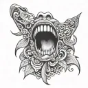 Throat tattoo design idea