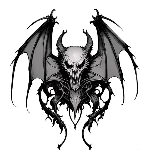 gothic bat sternum tattoo design tattoo design idea