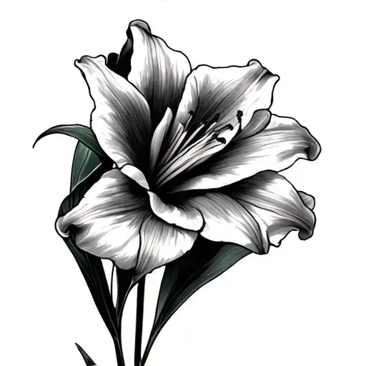 daylily tattoo design idea
