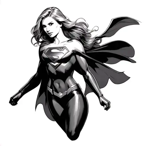 Supergirl tattoo design idea