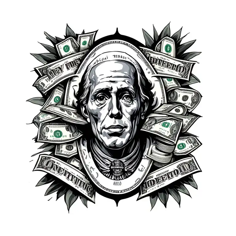 money is everything tattoo design idea