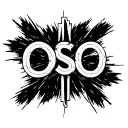 The word OSO negative space cross surrounded tattoo design idea