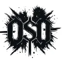 The word OSO negative space cross surrounded tattoo design idea