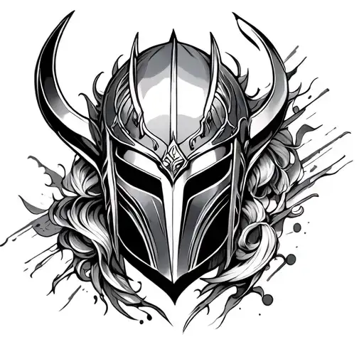 Adding onto a Loki helmet tattoo half sleeve forearm tattoo design idea