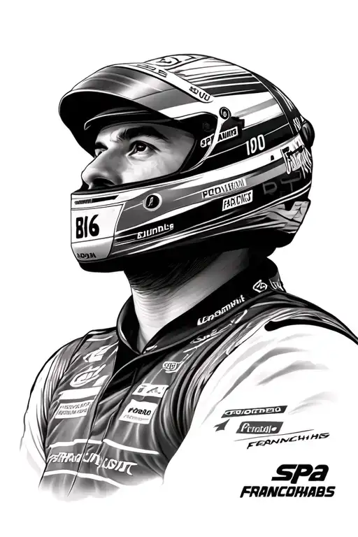 Fernando Alonso Spa Francorchamps track layout tattoo design idea