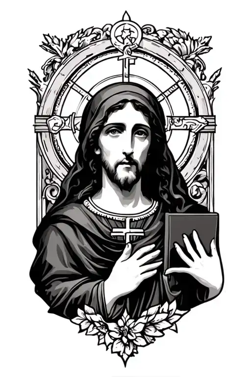 Catholic tattoo design idea