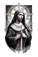 Catholic tattoo design idea