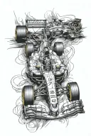 F1 car tattoo design idea