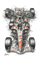 F1 car tattoo design idea