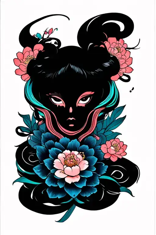 Vulva tattoo design idea