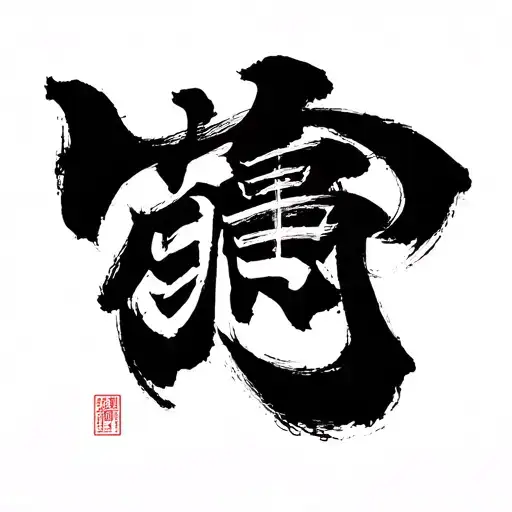 Hesitation Is Defeat Kanji symbol tattoo design idea