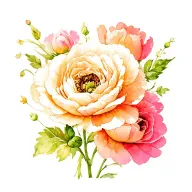 Ranunculus tattoo design idea