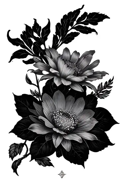 Taurus constellation and may birth flower tattoo design idea