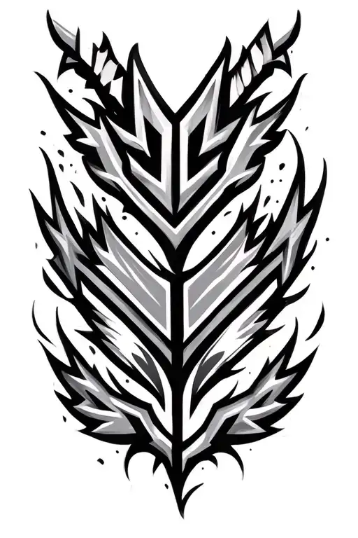 tribal arrow tattoo design idea