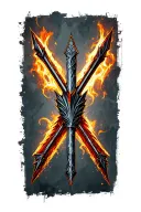 metal arrow tattoo design idea