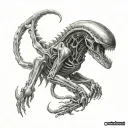 Xenomorph tattoo design idea