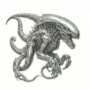 Xenomorph tattoo design idea