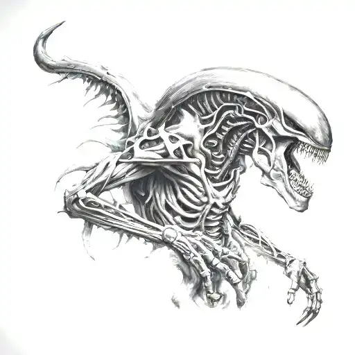 Xenomorph tattoo design idea