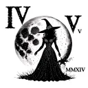 "IV - V - MMXIV" "IV - V - MMXIV" "IV - V - MMXIV" "IV - V - MMXIV" "IV - V - MMXIV" sexy witch bride silhouette over full moon tattoo design idea