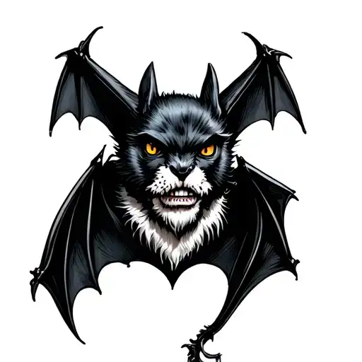 Bacardi Bat tattoo design idea