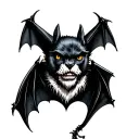 Bacardi Bat tattoo design idea