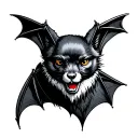 Bacardi Bat tattoo design idea