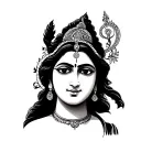 design a minimalistic tattoo design of lord shiva lifting parvati ji  tattoo design idea