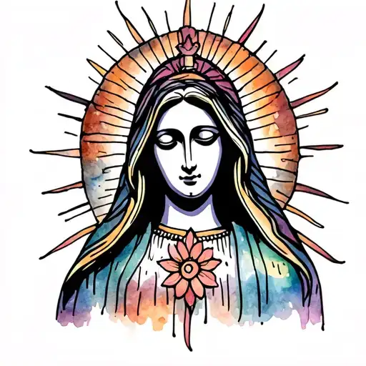 virgin guadalupe tattoo design idea