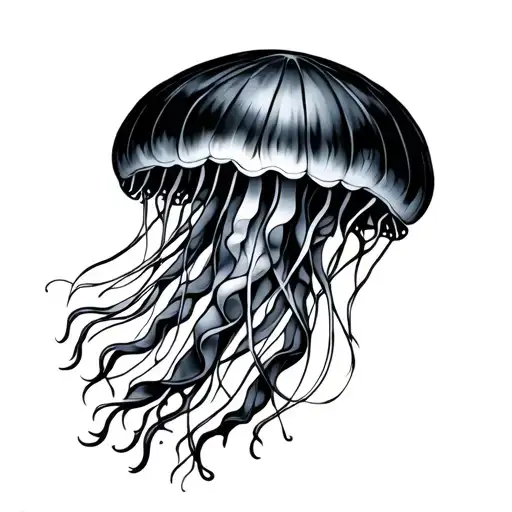 Japanese jellyfish tattoo design idea