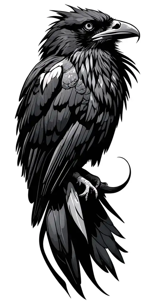 Raven tribal tattoo tattoo design idea