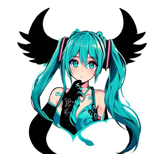 hatsune miku sleeve tattoo tattoo design idea