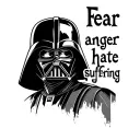 "Fear anger hate suffering" darth vader tattoo design idea