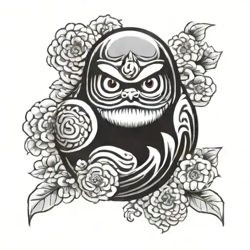 Daruma Doll tattoo design idea