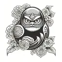 Daruma Doll tattoo design idea