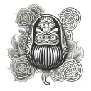 Daruma Doll tattoo design idea