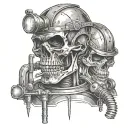skull welders working tattoo design idea