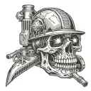 skull welders working tattoo design idea