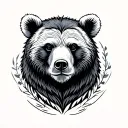 Finnish folklore bear tattoo design idea