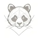 panda face kitty surrounded tattoo design idea