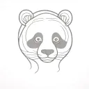 panda face kitty surrounded tattoo design idea
