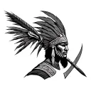 inca warrior tattoo design idea