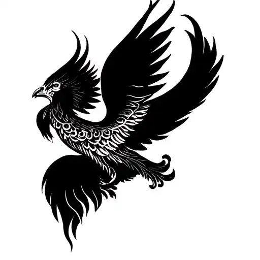 gay Phoenix strength tattoo design idea